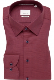 ETERNAOverhemddonkerroodGestructureerd