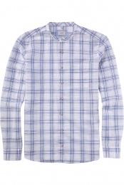 OLYMPLevelFiveSmartCasualLinnenOverhemdblauwRuit