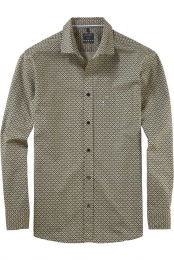 OLYMPCasualOverhemdbruinBedrukt