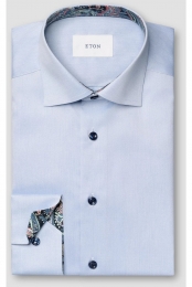 ETONOverhemdlichtblauwEffen