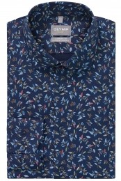 OLYMPLuxorPerformanceClimateControlOverhemdmarineBedrukt