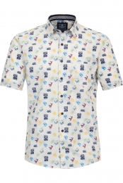 RedmondCasualOverhemdKortemouwblauw