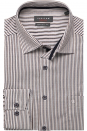 JupiterOverhemdmiddenbruinGestreept