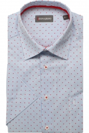 LeonardobyJupiterOverhemdKortemouwblauw