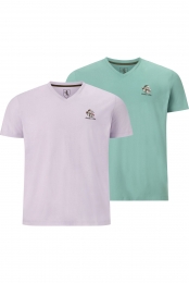 CharlesColbyT-ShirtDubbelpakLichtpaarsEffen