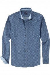 OLYMPCasualOverhemdmarineBedrukt