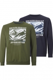 JanVanderstormSweatshirtrondehalsgroenBedrukt