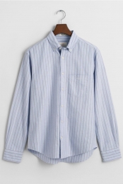 GANTOverhemdblauwGestreept
