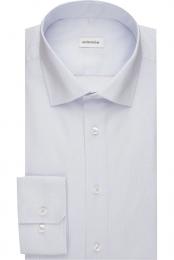 SeidenstickerOverhemdlichtblauwBedrukt