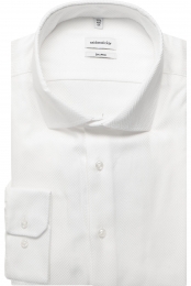 SeidenstickerOverhemdwitGestreept