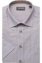 LeonardobyJupiterOverhemdKortemouwpaars