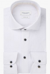 ProfuomoLinnenOverhemdwitEffen