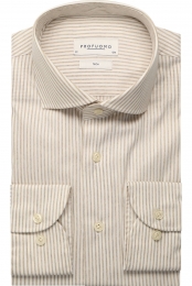 ProfuomoOverhemdkameelGestreept
