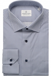 EmanuelBergOverhemdlichtblauwMotief