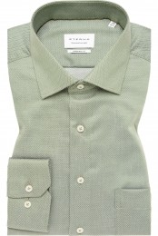 ETERNAOverhemddonkergroenGestructureerd