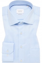 ETERNAOverhemdmiddenblauwGestructureerd