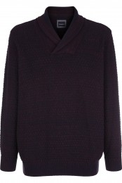 BABISTATruiShawlkraagdonkerroodGestructureerd