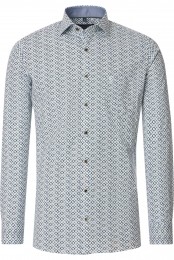 CasaModaOverhemdgroenBedrukt