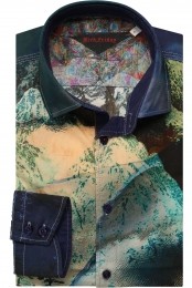 RichFridaybyJupiterOverhemdblauwMotief