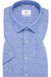 ETERNA1863LinnenOverhemdblauwEffen