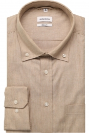 SeidenstickerFlanellenOverhemdbeigeEffen