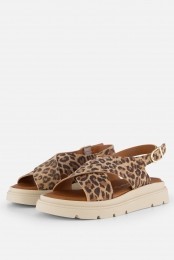 TamarisLeopardSandalenbruinLeer