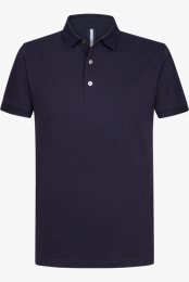 ProfuomoPoloshirtKortemouwdonkerblauw