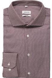 SeidenstickerOverhemdpruimGestructureerd