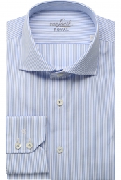 vanLaackOverhemdlichtblauwGestreept