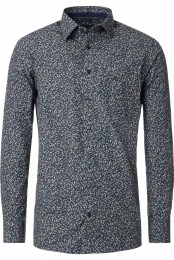 CasaModaOverhemdblauwBedrukt