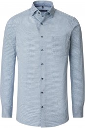 CasaModaOverhemdblauwBedrukt