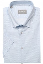 faktsBusyOverhemdKortemouwblauwwit