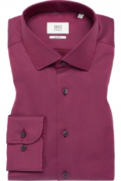 ETERNA1863OverhemddonkerroodGestructureerd