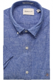 GANTLinnenOverhemddonkerblauwEffen