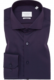 ETERNAOverhemddonkerblauwGestructureerd