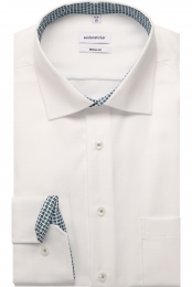 SeidenstickerOverhemdwitGestructureerd