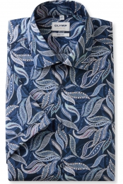OLYMPLevelFiveOverhemdKortemouwmarine