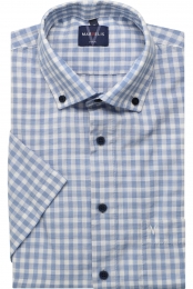 MarvelisCasualOverhemdKortemouwblauw