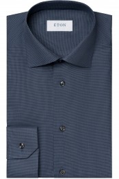 ETONFlanellenOverhemddonkerblauwPiedDePoule