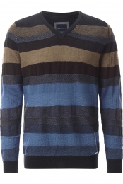 BABISTATruiV-halsblauwGestreept