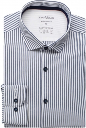 MarvelisPerformanceOverhemdmarineGestreept