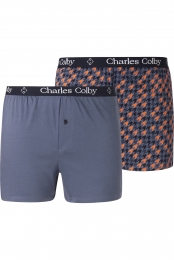 CharlesColbyBoxershortsblauwBedrukt