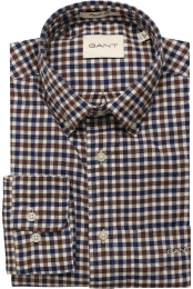 GANTOverhemdbruinRuit