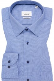 ETERNAOverhemdblauwGestructureerd