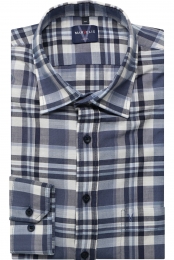 MarvelisCasualOverhemdrookblauwRuit