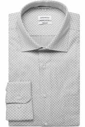 SeidenstickerFlanellenOverhemdlichtgrijsBedrukt