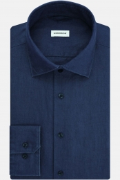 SeidenstickerLinnenOverhemddonkerblauwEffen