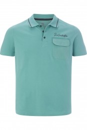 JanVanderstormPoloshirtKortemouwturquoise