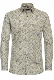 CasaModaOverhemdgroenBedrukt