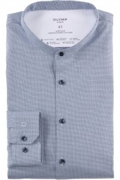OLYMPNoSix24SevenDynamicFlexOverhemdblauwMotief